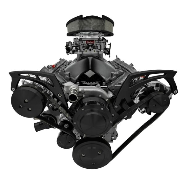 Chevy LS Style Track Serpentine System - Wide - AC & ALT - Black