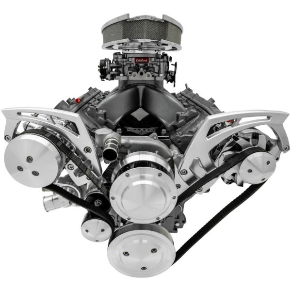 Chevy LS Style Track Serpentine System - Wide - AC & ALT - Chrome