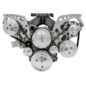 Chevy LS Revolver Serpentine System - AC & PS - Chrome