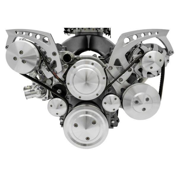 Chevy LS Revolver Serpentine System - AC & PS - Chrome