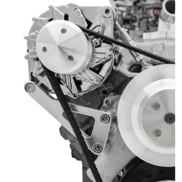 Small Block Chevy Deluxe Alternator Bracket - LWP - Silver