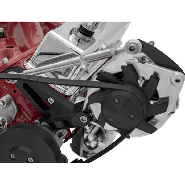 Small Block Chevy Outward Deluxe Alternator Bracket - SWP - Driver - Black