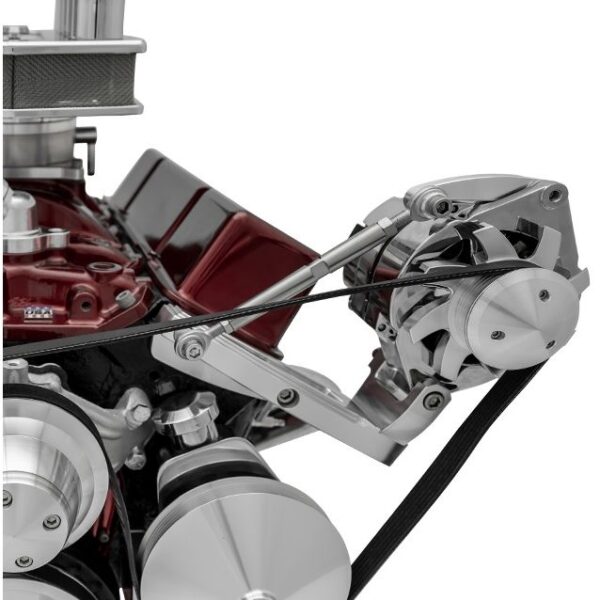 Small Block Chevy Outward Alternator Bracket - SWP - Driver