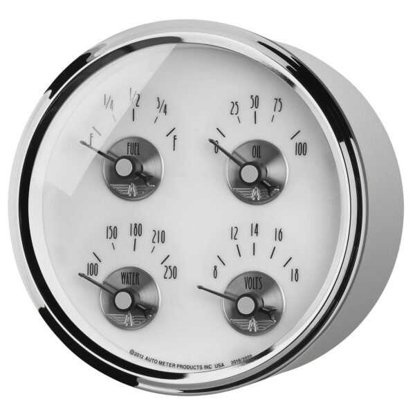 5 in. QUAD GAUGE, 100 PSI/100-250 Fahrenheit/8-18V/240-33 O, PRESTIGE PEARL