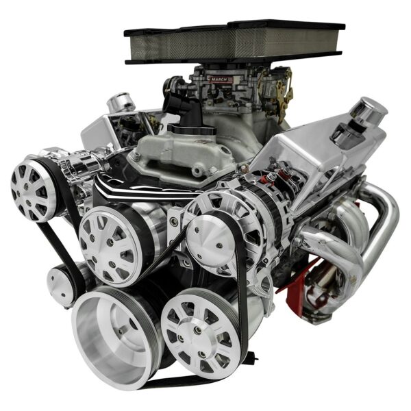 Small Block Chevy Black Onyx Ultra Track Serpentine Kit (AC/PS/ALT)
