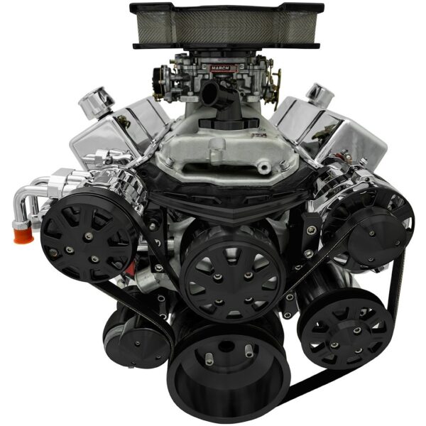 Small Block Chevy Black Ultra Track Serpentine Kit (AC/PS/ALT)