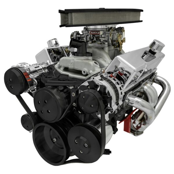Big Block Chevy Ultra Serpentine System - All Inclusive - AC & PS - Black