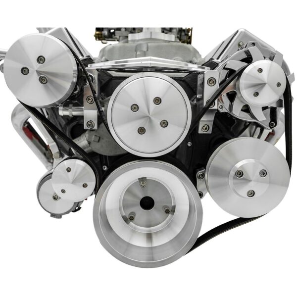 Big Block Chevy Ultra Serpentine System - All Inclusive - AC & PS - Chrome