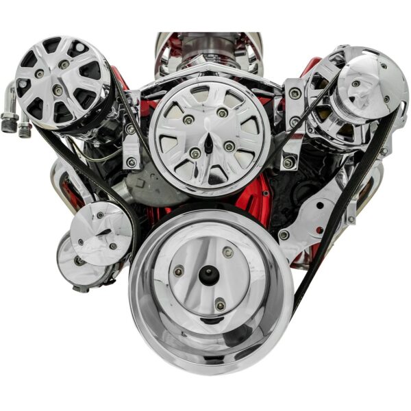Big Block Chevy Ultra Serpentine System - All Inclusive - AC & ALT - Chrome