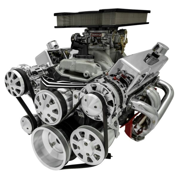 Big Block Chevy Ultra Serpentine System - All Inclusive - AC & PS - Black Onyx