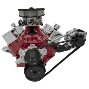 Big Block Chevy High Flow Serpentine Conversion; Outward; Alternator Only; Black