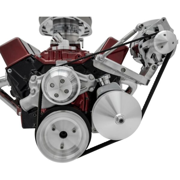 Small Block Chevy High Flow Serpentine Conversion Ultra; Outward - Saginaw-Press