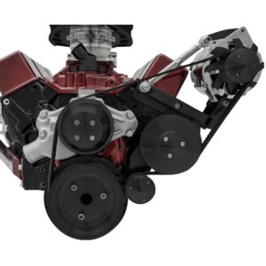 Small Block Chevy High Flow Serpentine Conversion Ultra - Outward - GMT2 - Black