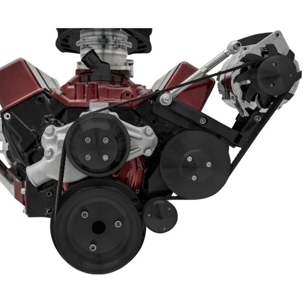 Small Block Chevy High Flow Serpentine Conversion Ultra - Outward - GMT2 - Black