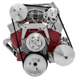 Small Block Chevy High Moutn Serpentine Conversion - AC & PS - Saginaw-Press