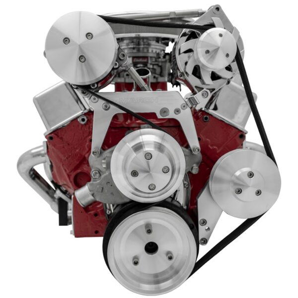 Small Block Chevy High Moutn Serpentine Conversion - AC & PS - GMT2