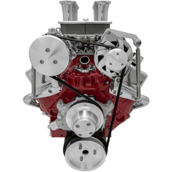 Small Block Chevy Serpentine Conversion - Inward - AC & ALT - SWP - Reverse