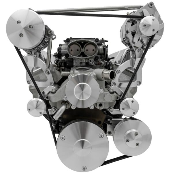 Chevy LT1 Gen II Serpentine Conversion - High Mount - AC & PS - Corvette - GMT2