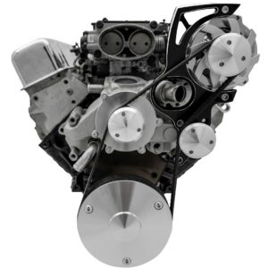 Chevy LT1 Gen II Serpentine Conversion - High Mount - ALT Only - Black Onyx