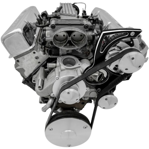 Chevy LT1 Gen II Serpentine Conversion - High Mount - ALT Only - Black Onyx