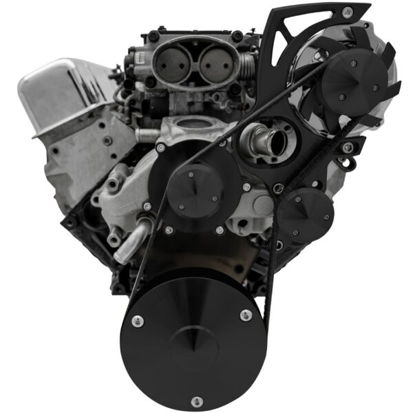 Chevy LT1 Gen II Serpentine Conversion - High Mount - ALT Only - Black
