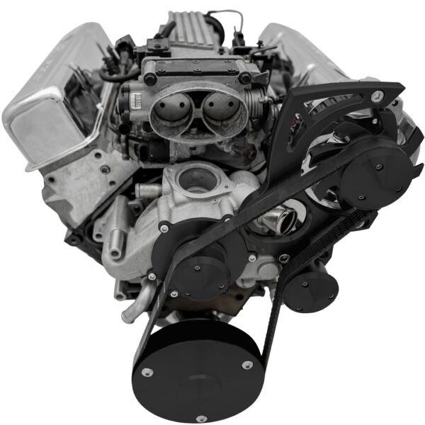 Chevy LT1 Gen II Serpentine Conversion - High Mount - ALT Only - Black
