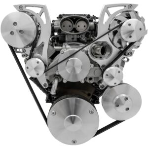 Chevy LT1 Gen II Serpentine Conversion - High Mount - AC & PS - GMT2 - Chrome