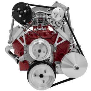Small Block Chevy Serpentine Conversion Deluxe - AC & PS - SWP - Saginaw-Key