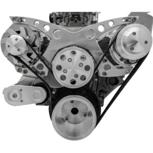 Small Block Chevy Revolver Serpentine System - PS & ALT - Saginaw-Keyway