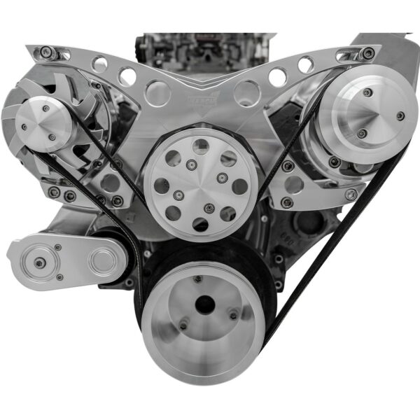 Small Block Chevy Revolver Serpentine System - PS & ALT - Saginaw-Keyway