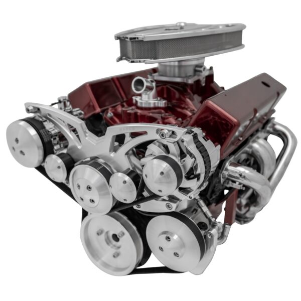 Big Block Chevy Style Track Serpentine System - Corvette - AC & PS - Chrome
