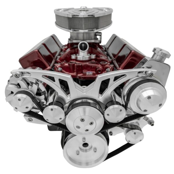 Small Block Chevy Style Track Serpentine System - Corvette - PS & ALT