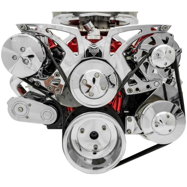 Big Block Chevy All Inclusive Chrome Style Track Serpentine System (AC/PS/ALT)