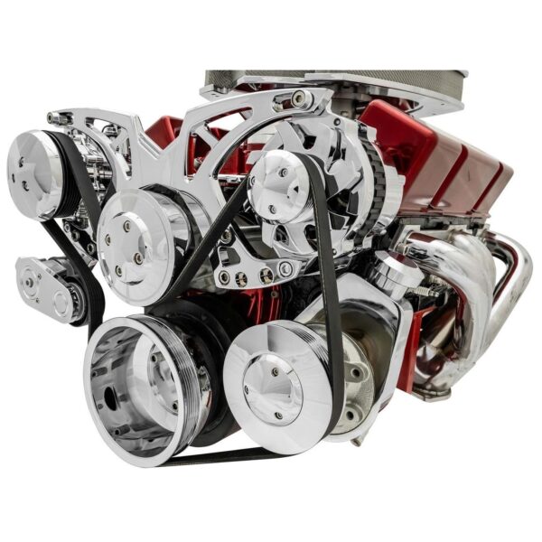 Big Block Chevy All Inclusive Chrome Style Track Serpentine System (AC/PS/ALT)