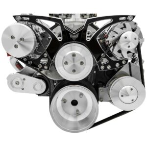 Big Block Chevy Black Onyx Style Track Serpentine Kit (AC/PS/ALT)