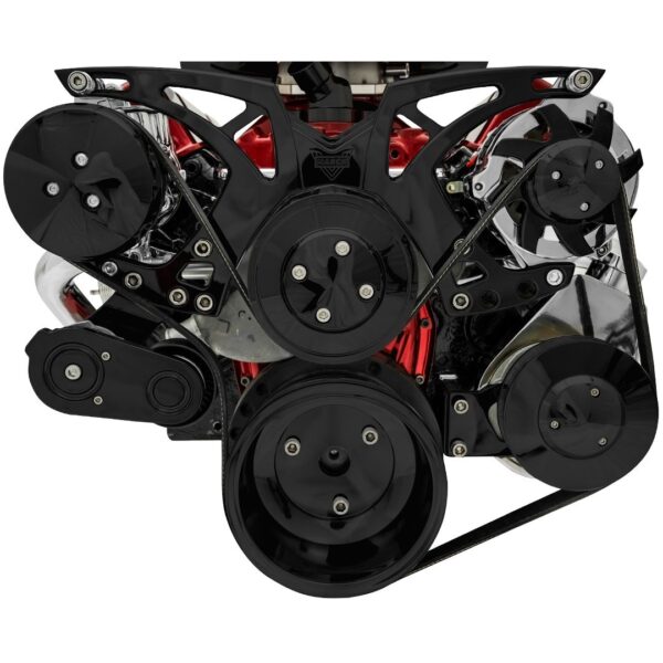 Big Block Chevy Black Style Track Serpentine Kit (AC/PS/ALT)