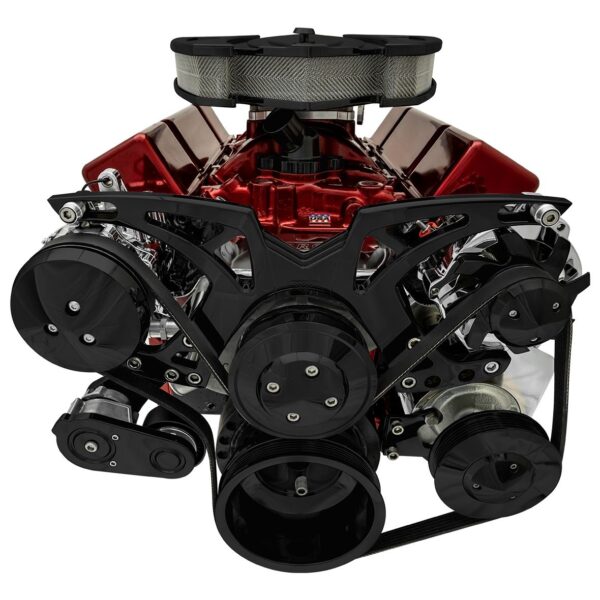 Big Block Chevy Black Style Track Serpentine Kit (AC/PS/ALT)