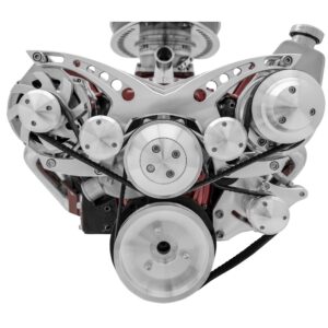 Small Block Chevy Revolver Serpentine System - Corvette - PS & ALT - Saginaw-Key
