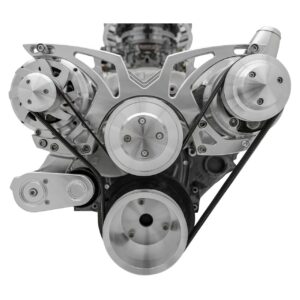Small Block Chevy Style Track Serpentine System - PS & ALT - Billet-key