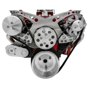 Big Block Chevy Revolver Serpentine System - AC & ALT - Chrome