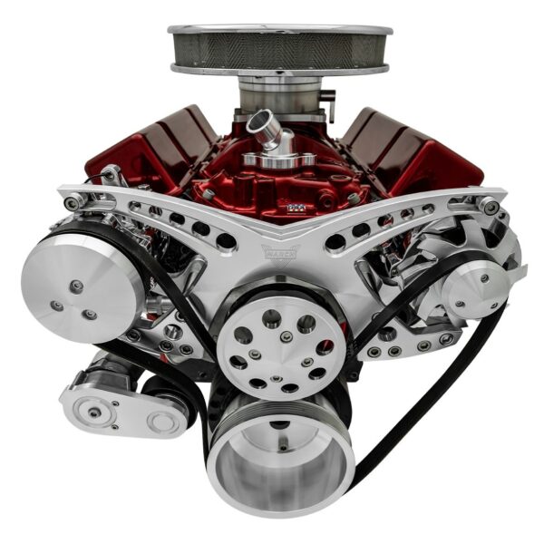 Big Block Chevy Revolver Serpentine System - AC & ALT - Chrome