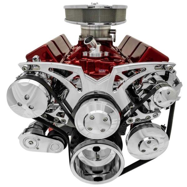 Big Block Chevy Chrome Style Track Serpentine Kit (AC/PS/ALT)