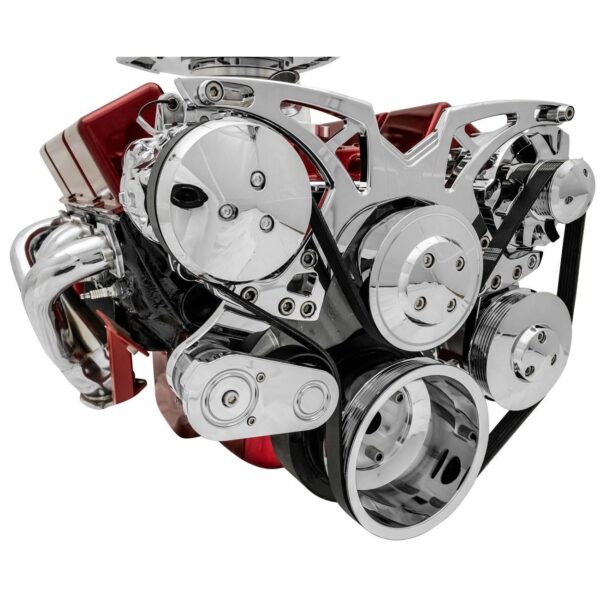 Big Block Chevy Chrome Style Track Serpentine Kit (AC/PS/ALT)