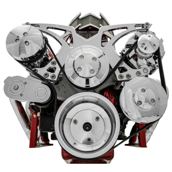 Big Block Chevy Chrome Style Track Serpentine Kit (AC/PS/ALT)