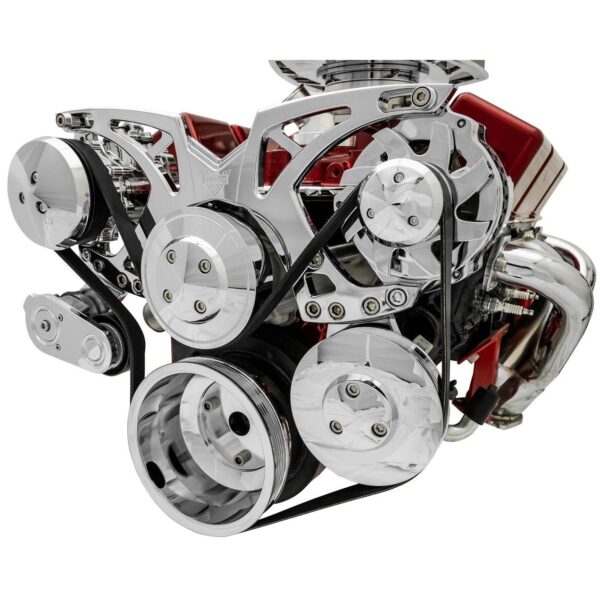 Big Block Chevy Chrome Style Track Serpentine Kit (AC/PS/ALT)