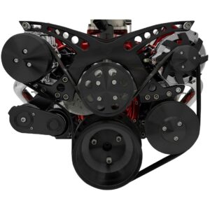 Big Block Chevy Revolver Serpentine System - AC & PS - GMT2 - Black