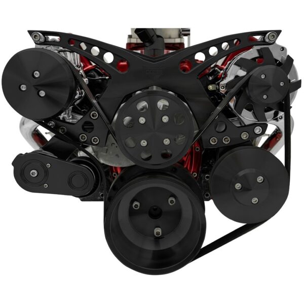Big Block Chevy Revolver Serpentine System - AC & PS - GMT2 - Black