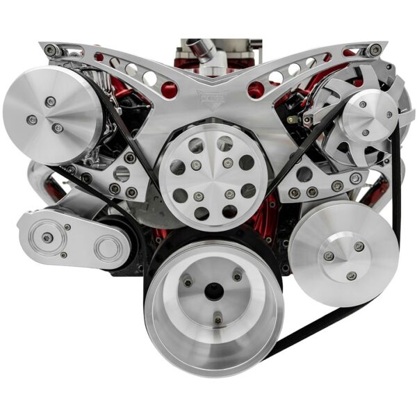 Big Block Chevy Revolver Serpentine System - AC & PS - GMT2 - Chrome