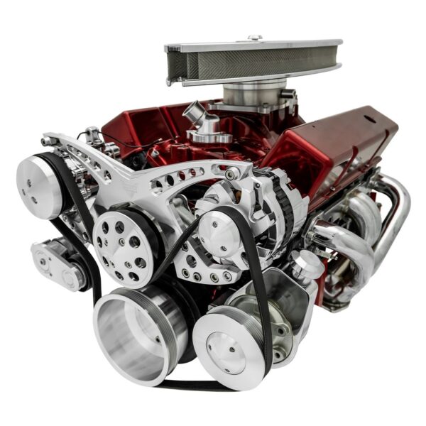 Big Block Chevy Revolver Serpentine System - AC & PS - Saginaw-Key - Chrome
