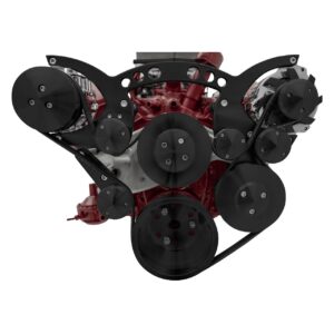 Chevy 348-409 Revolver Serpentine System - AC & PS - GMT2 - Black